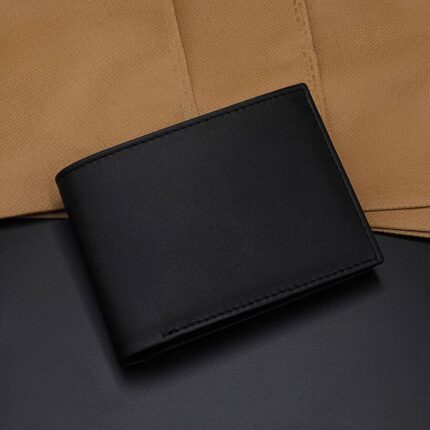 Leather Wallet W-112 BLACK